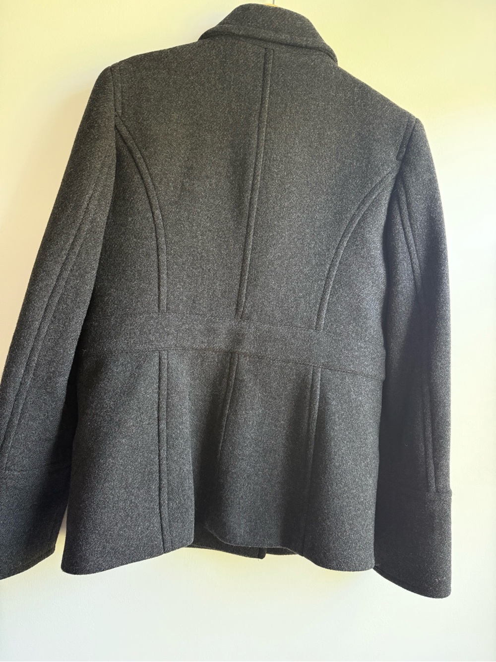 J. Crew Women's Double-Breasted Wool Peacoat - Dark Grey - Picture 2 of 10